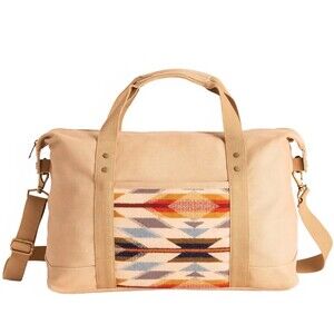 PENDLETON Large Weekender Wyeth Trail Canvas & Wool Shoulder Strap NWT